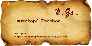Mauszkopf Zsombor névjegykártya